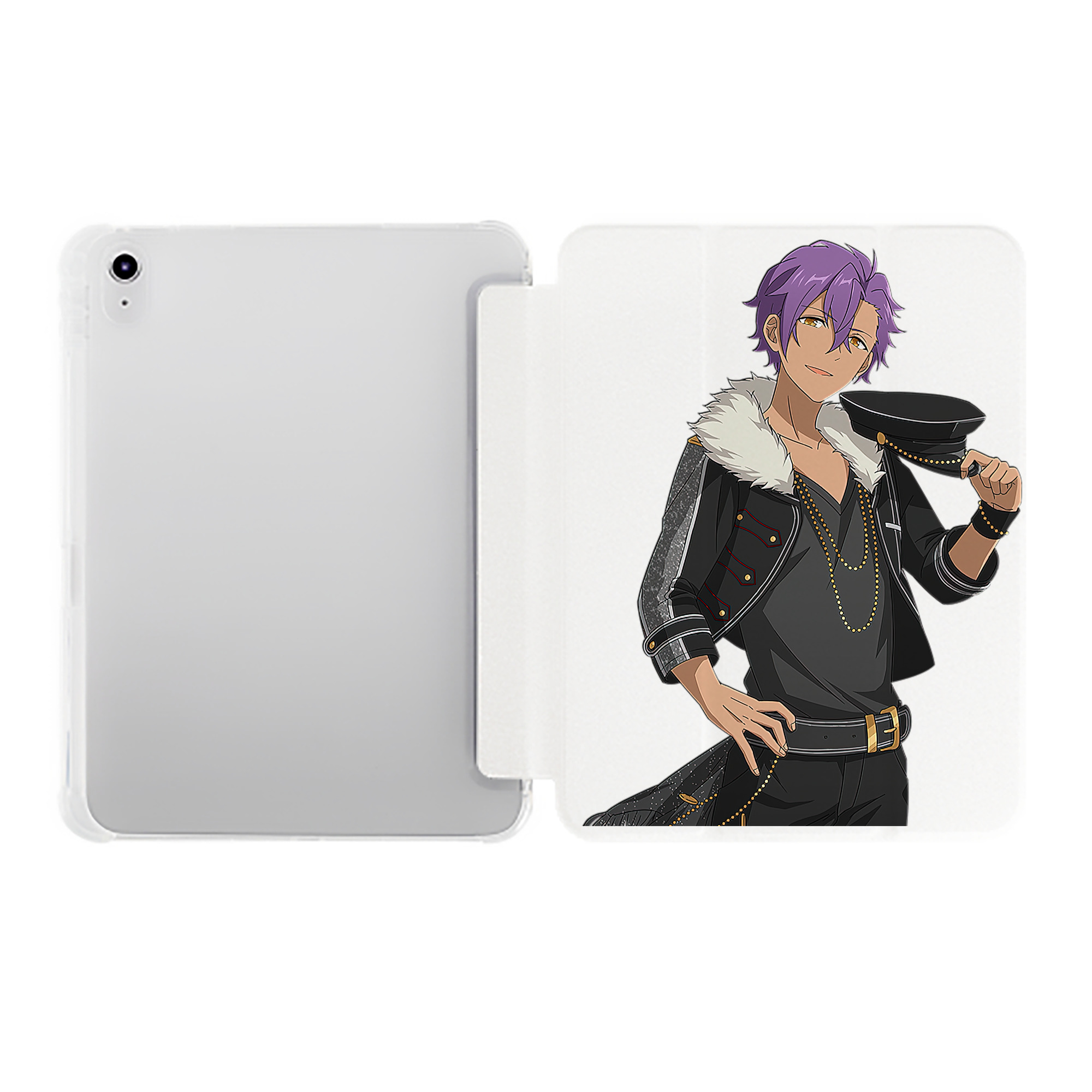 （画像用） あんさんぶるスターズ! Ensemble Stars IPad ケース ペン収納付き 三つ折りスタンド PUレザー×シリコン 対応機種9.5/10.5/10.9インチ